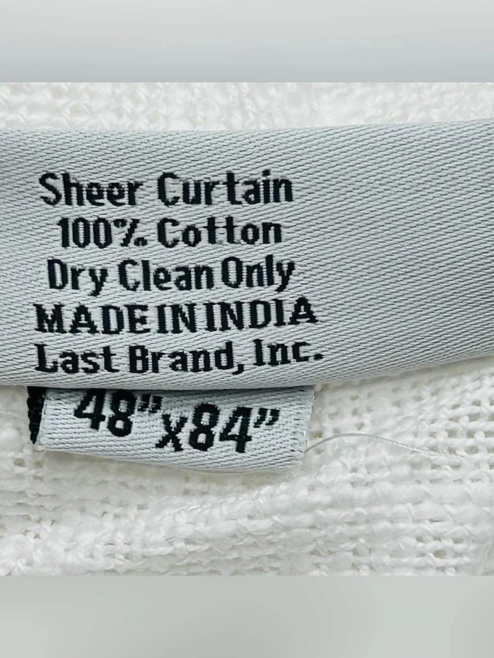 NWOT QUINCE Set Of 2 48x84 Cotton Sheer Curtains White 0518